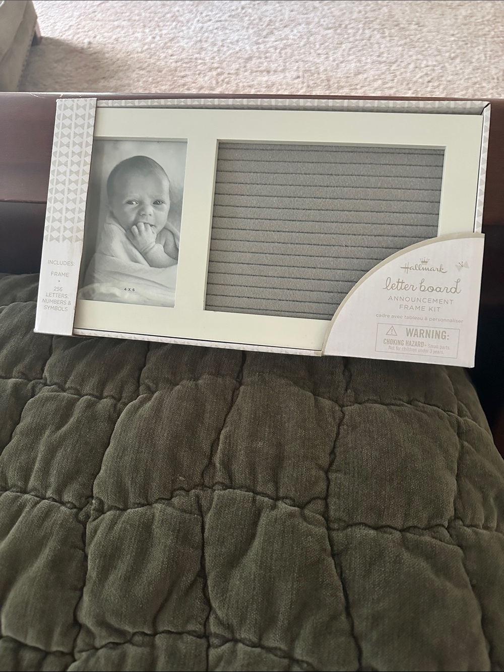 Hallmark White Frame with Gray Felt Letter Board 256 letters,symbols,and number